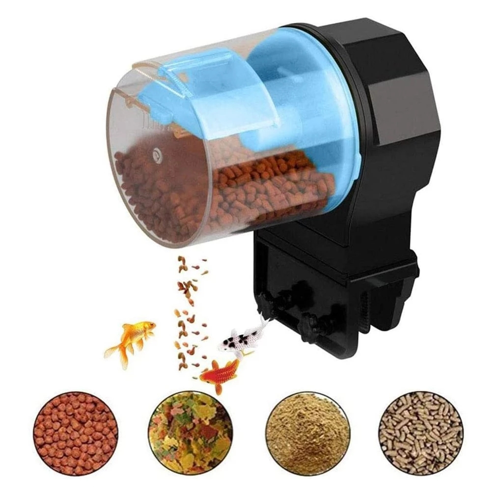 Alimentador Automático Inteligente De Alimentos Para Aquário Grampo Ajustável Goldfish Smart Timing 12h/24h
