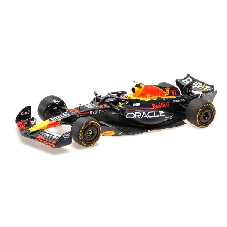 Miniatura Fórmula 1 Red Bull Racing RB19 - #11 Sergio Perez -  2ND Place Italian GP 2023 - 1:18 - Minichamps