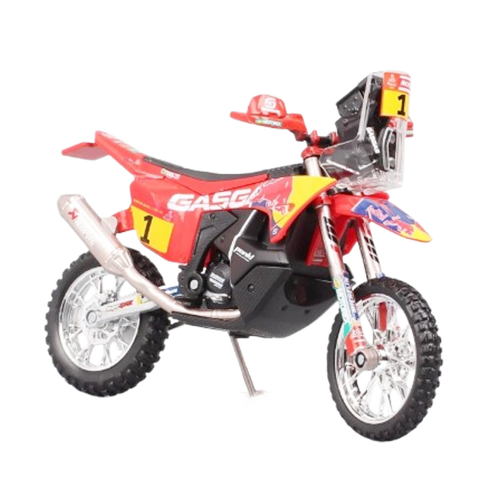 Miniatura Moto GasGas RX450F (2023) - Rally Dakar - #1 - Red Bull Factory Racing - 1:18 - Burago