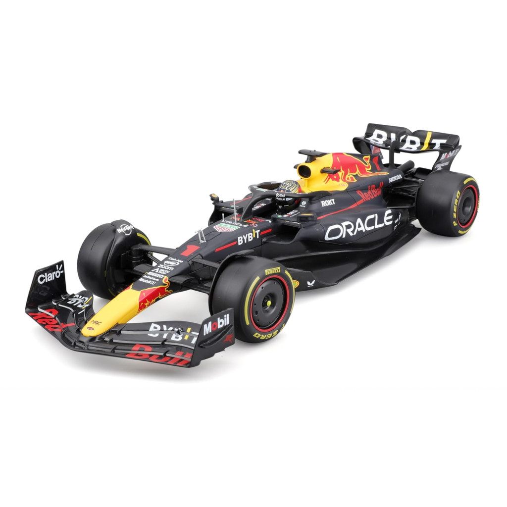 Miniatura colecionável do incrível Red Bull Racing RB19 da temporada 2023 da Fórmula 1, em escala 1/18, Com acrílico