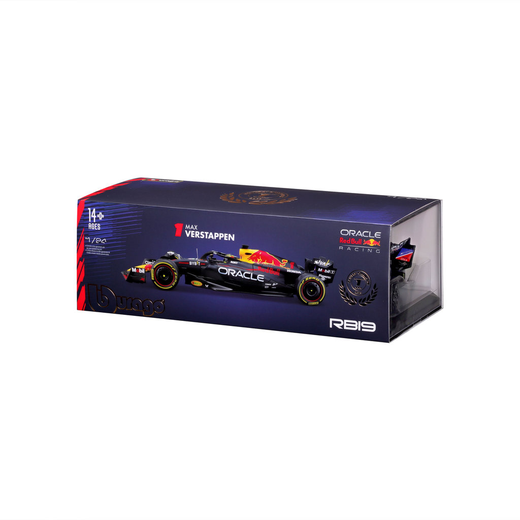 F1 Red Bull RB19 1:24 - 2023 Verstappen com acrílico