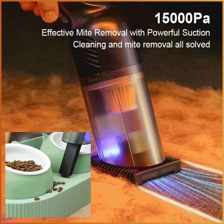 [Sem Fio] Wireless Pet Hair Remover Vacuum Cleaner Handheld Small UV Dust Mite Remover/Aspirador/Pet/Ácaros