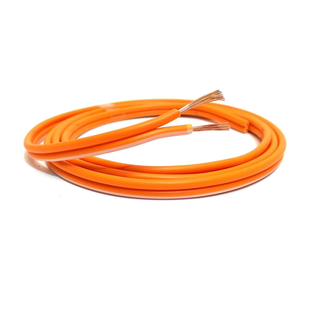 15 Metros Fio Automotivo Alto Falante 2x2,5mm Emborrachado 2,50mm Cabo Laranja Para Som Instalação 15m