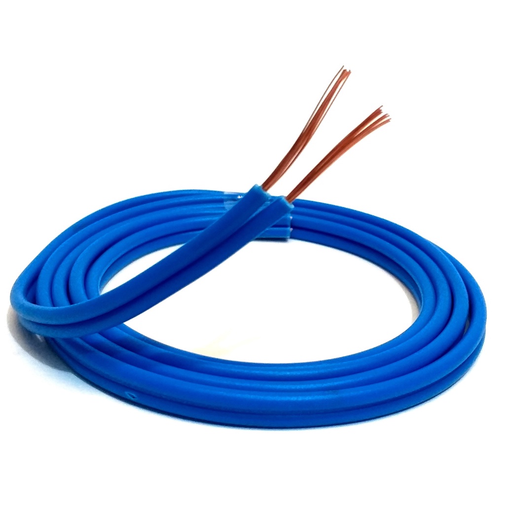 Fio Azul Paralelo 2X1,50mm Alto Falante Cobre - 20 Metros Extra Flexível Para Som Automotivo Carro 1,5mm 20m