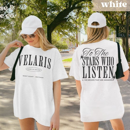 Camiseta Basica e OVERSIZED The Bat Boys Acotar Velaris Court Of Dreams Star Who Listen Unissex