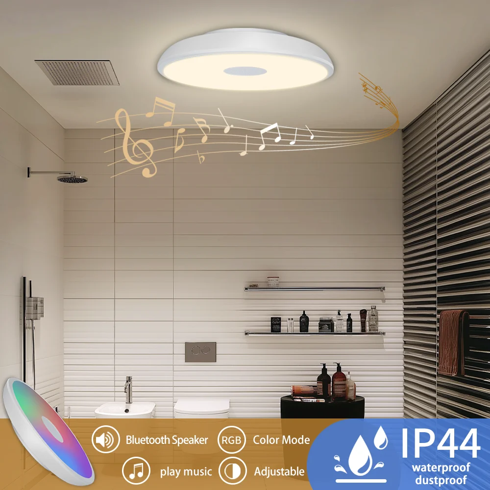 LED Lamps Ceiling Lights With Bluetooth Speaker Remote Control Color Change Ceiling Lamp For Home Decoration Home Appliance