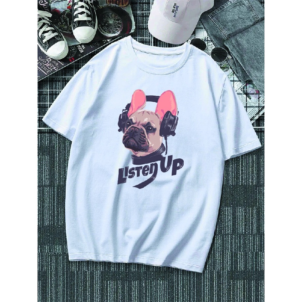 Camiseta Básicas Listen Up Dog Teen Unissex