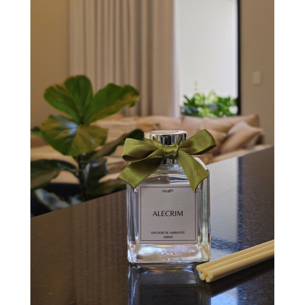 Difusor de Varetas Alecrim 100ml Aromatizador Foco Concentração Escritório Home Office Presente