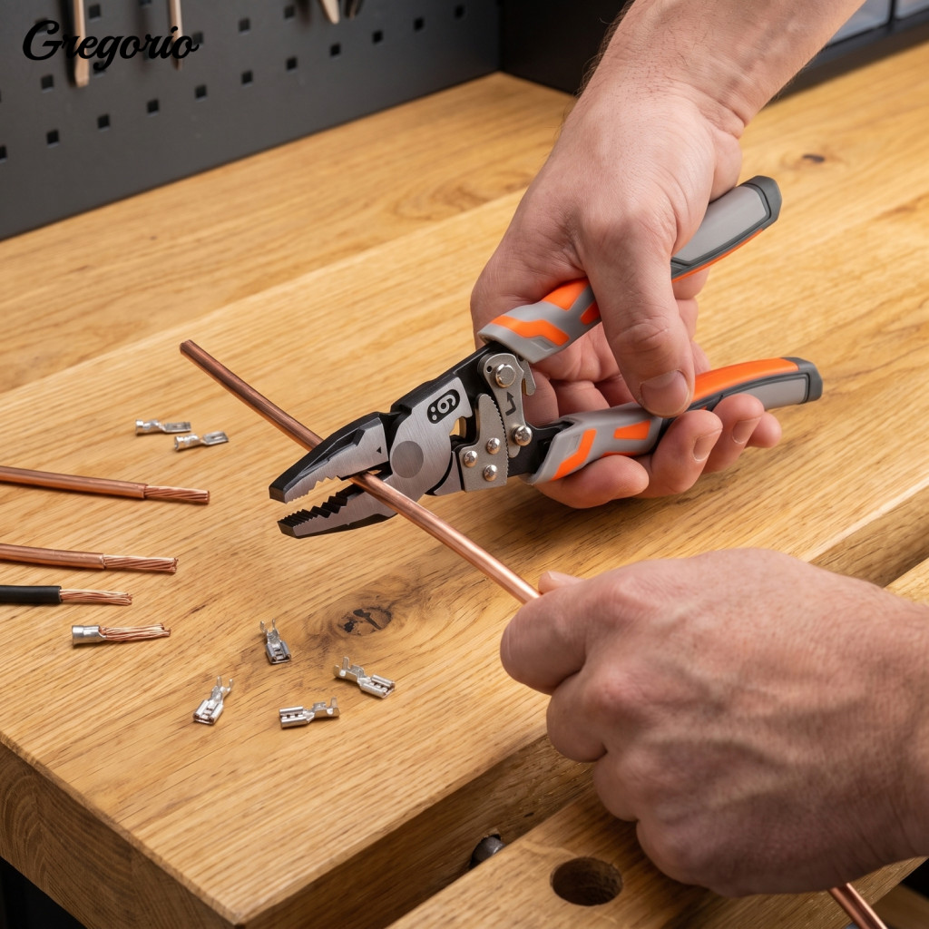 Heavy Duty Wire Cutters High Leverage Cable 9 Inch Ratchet Cutter Pliers Multi-function Electrician Tool for Cutting Gri