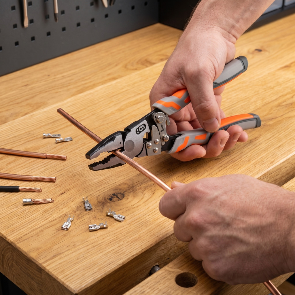 Heavy Duty Wire Cutters Professional Electrician Tools 9 Inch Ratchet Cutter Pliers Multi-function Tool for Cutting Grip
