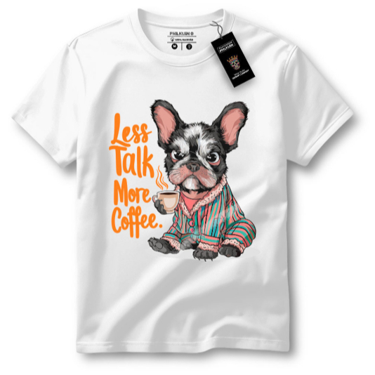Camiseta Masculina Estampa Less Talk More Coffee