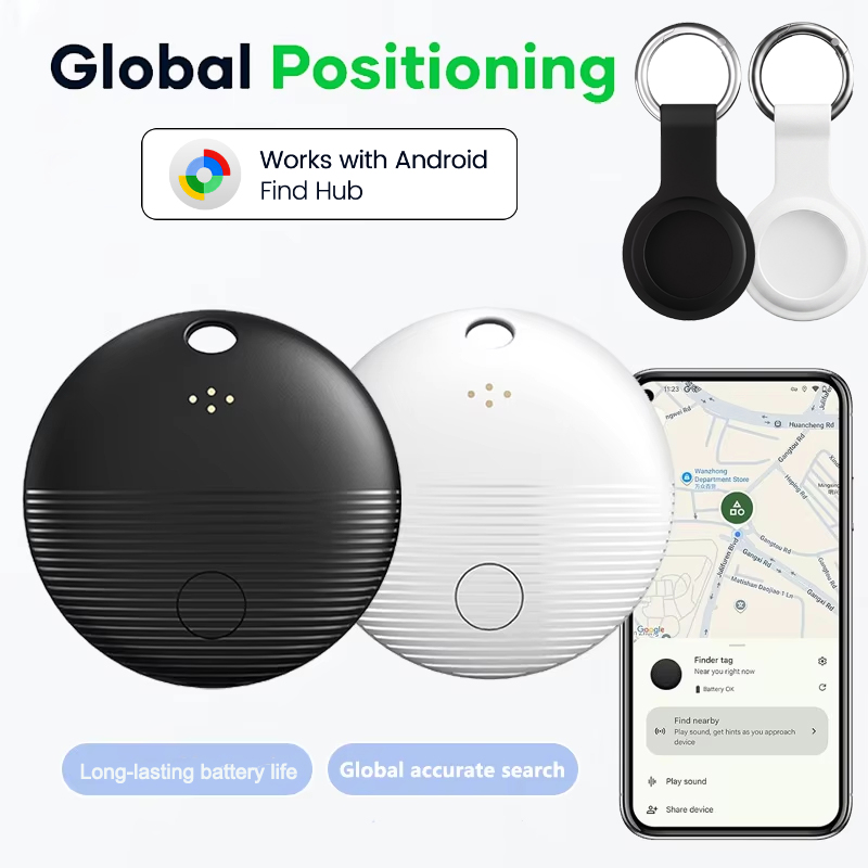 Rastreador Android Tag Smart Bluetooth, Chaveiro Localizador, Compatível com o Aplicativo Google Find Hub, Localizador