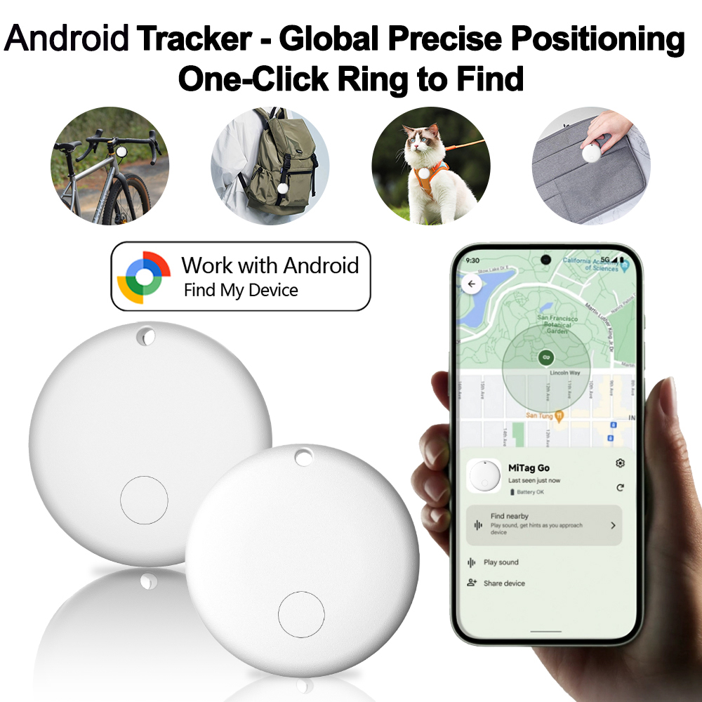 Rastreador de localização Bluetooth para Android, funciona com o app Google Find Hub. Smart Tag para localizar carteira,