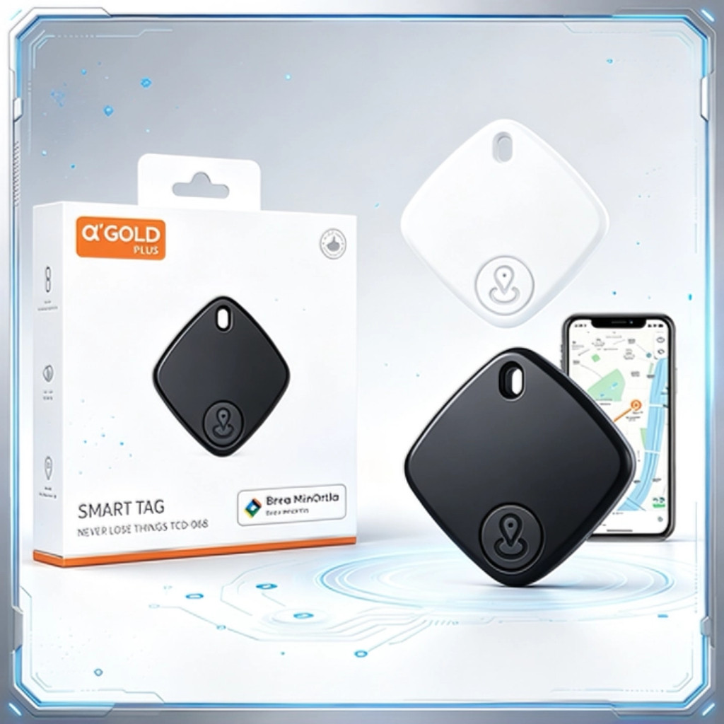 Smart Tag A'Gold Mini Rastreador para Android Google Find Hub, Anti-Perda Bolsa e Celular