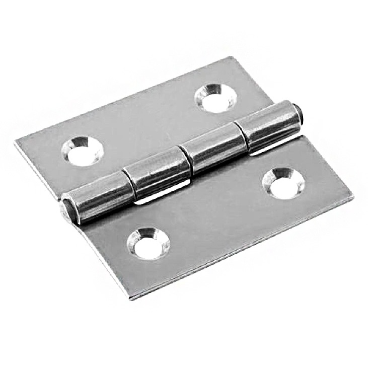 kit 100 Mini Dobradiça Prateada 2,7x1,7cm para Caixa de Madeira