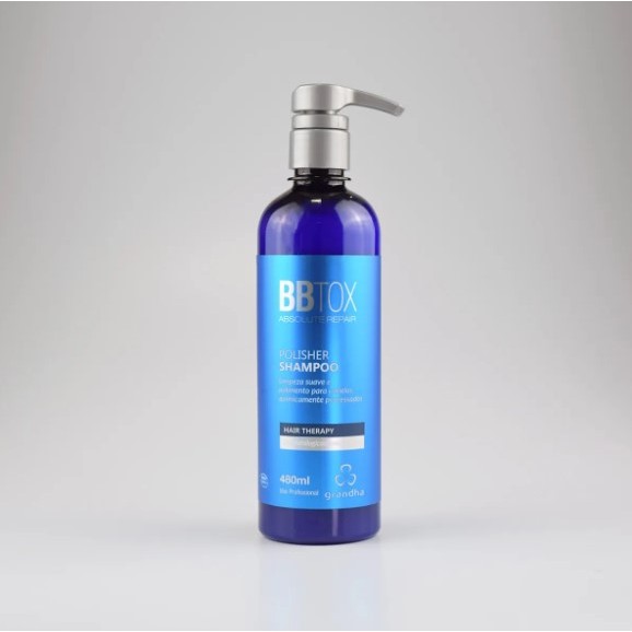 Shampoo BBtox Polisher Reparador de Danos 480ml para Progressiva e Alisamento