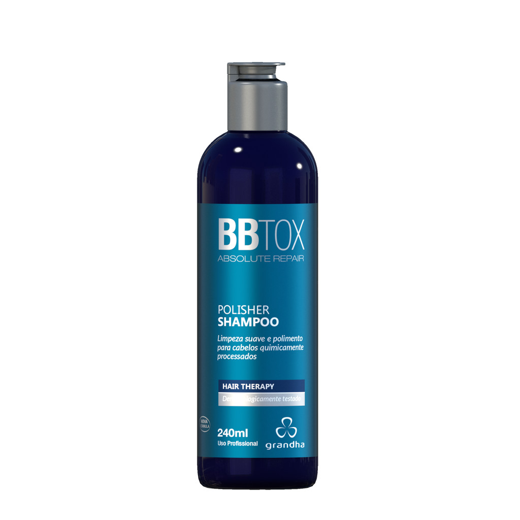 Shampoo BBtox Polisher Reparador de Danos 240ml - Reparador de Danos de Progressiva - Grandha