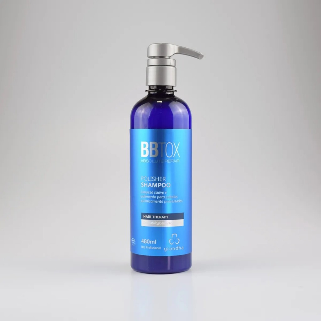 BBtox Polisher Shampoo Reparador de Danos de Progressiva 480 ml Grandha