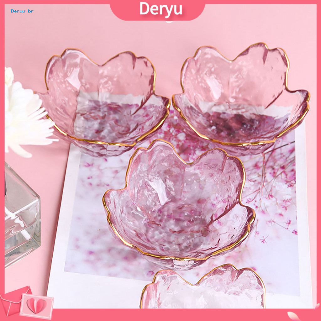 Cherry Blossom Glass Bowl Modern Dessert Tray for Home Mini Sauce Dish Japanese Style Frosted Soy Plate 60ml for Seasoni