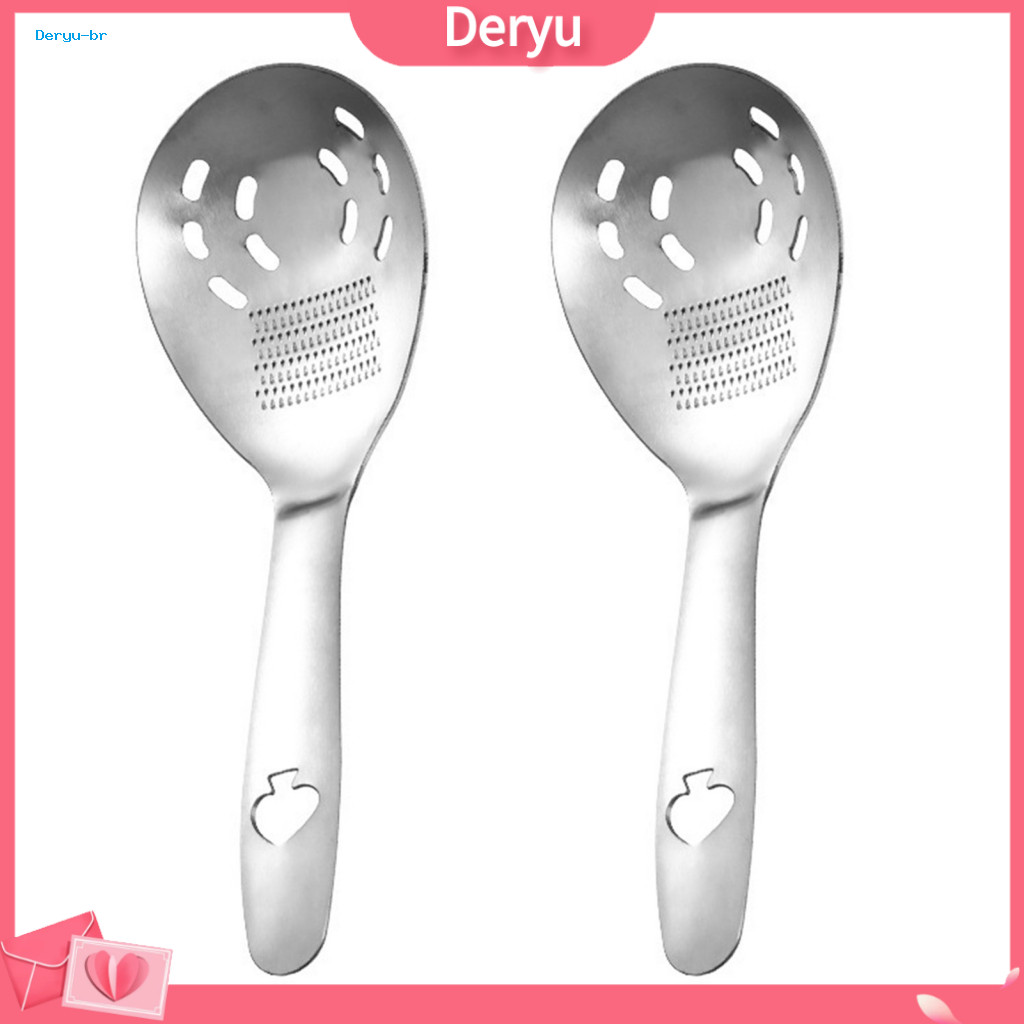Lightweight Utensil for Picnic Multifunctional Stainless Steel Slotted Spoon 5-in-1 Kitchen Tool – with Grater Straine