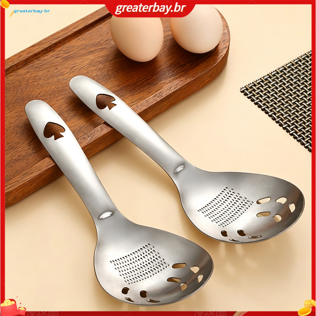 5-in-1 Stainless Steel Kitchen Tool Slotted Spoon with Grater Strainer Masher Egg Separator Bottle Opener Dishwasher Saf