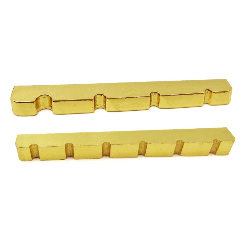 Bmico Slotted Latão Metal String Bridge Nut Instrumentos Musicais Cordas Acessórios Para E Durabilidade Melhorada