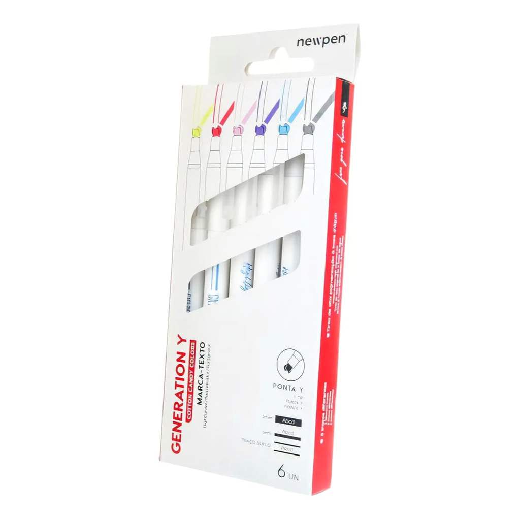 Marca-Texto Generation Y com 6 Cores - Newpen