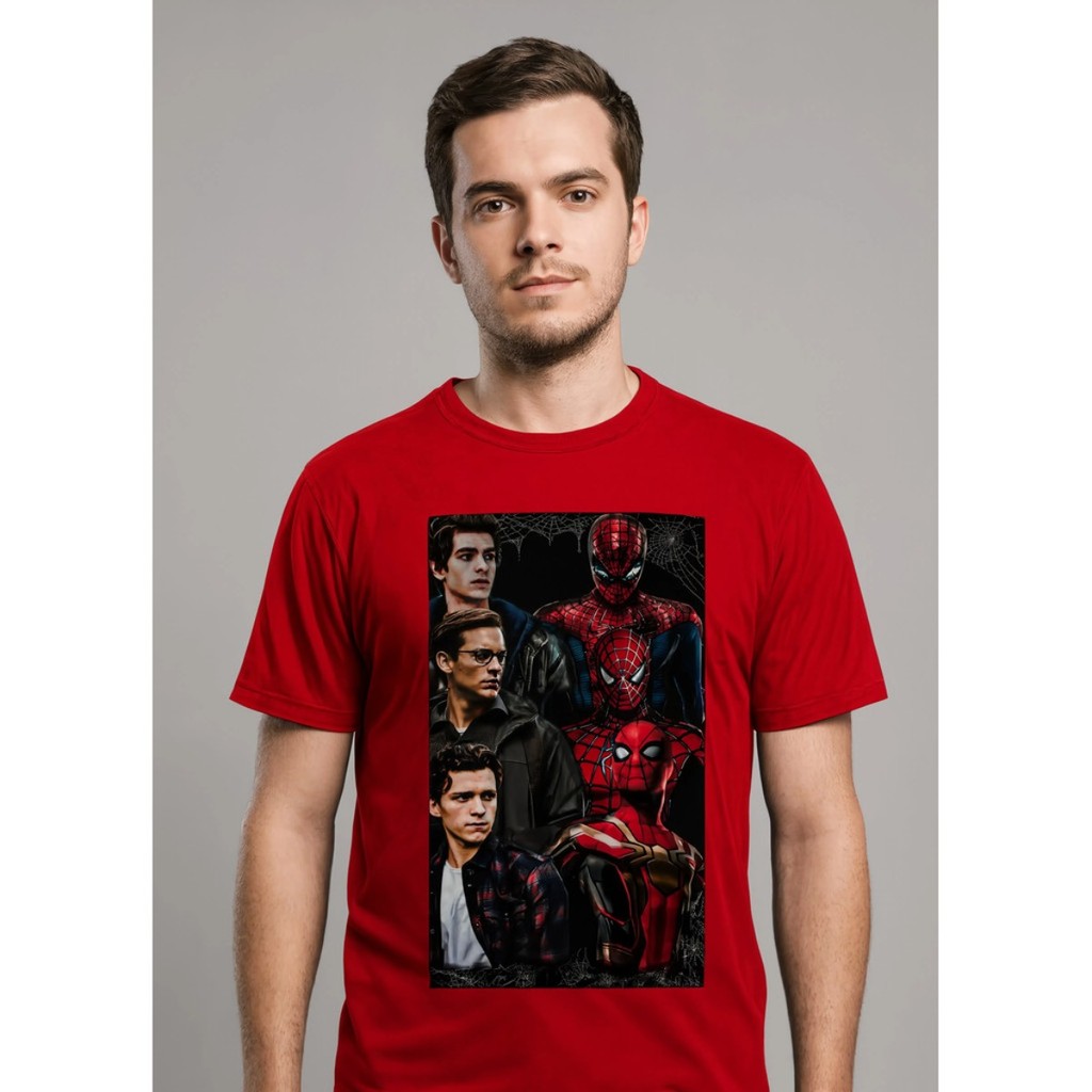 Camiseta de Desenho Animado Camisa Spider-Man 3 Generation Blusa Infantil ao Plus Size T-shirt