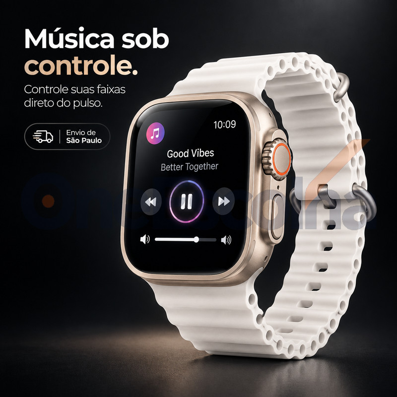 [OneEscolha] Smartwatch: opções [7 Pulseiras+] ou kit com Fones de Ouvido, Carregamento sem fio, iOS & Android