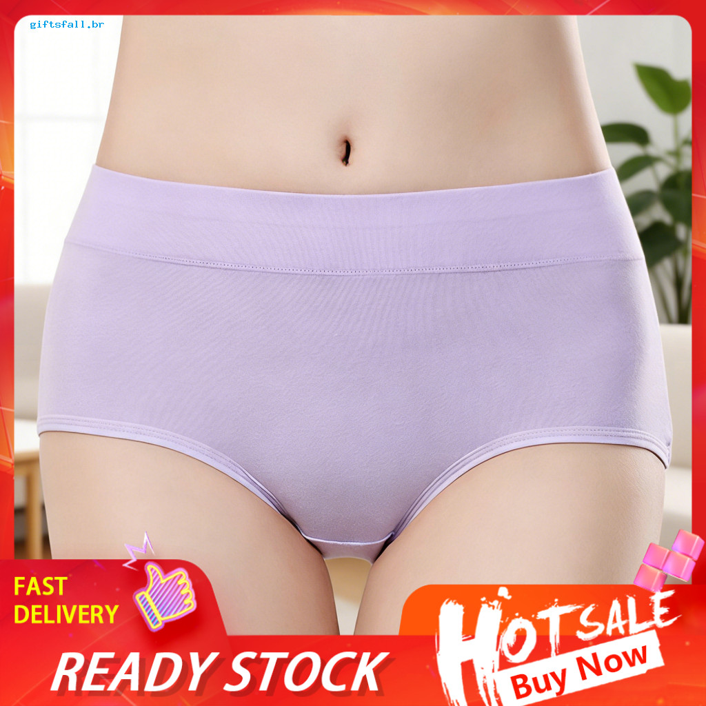 Slim Fit Cotton Underwear Comfortable Daily Women’s Soft Breathable Mid-rise Hipster Panties Full Coverage Stretch Bri
