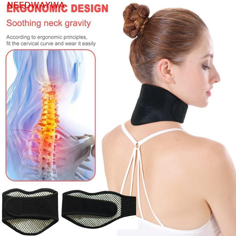 NEEDWAYWA Neckband Dor Aliviar Infravermelho Distante Disco Cervical Terapia Pescoço Relaxamento Mais Quente Cuidados Co