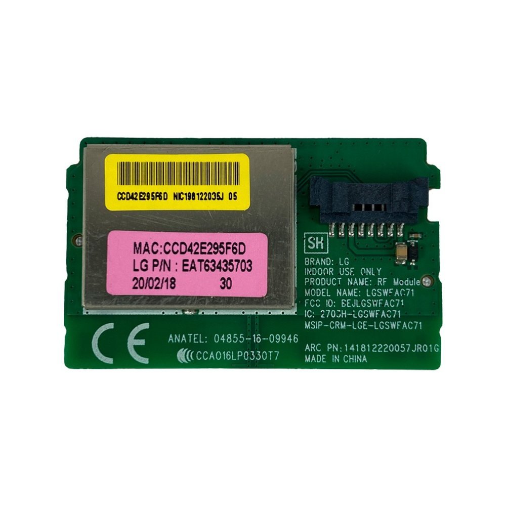 Placa Wifi Lg 24MT49S 24tl520s 24tl520s 28mt49s Eat63435703 Único
