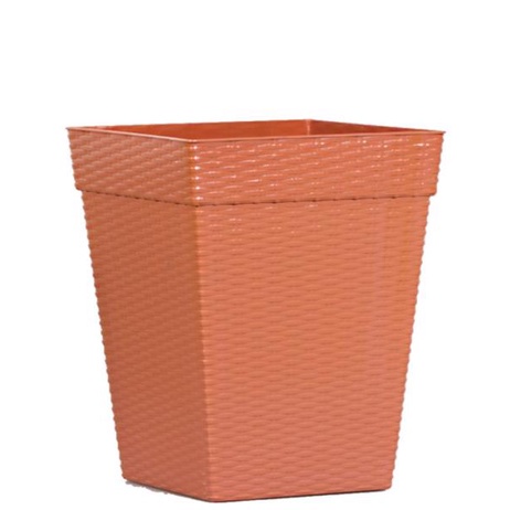 VASO QUADRADO COLUNA CERAMICO RATTAN 10 LTS