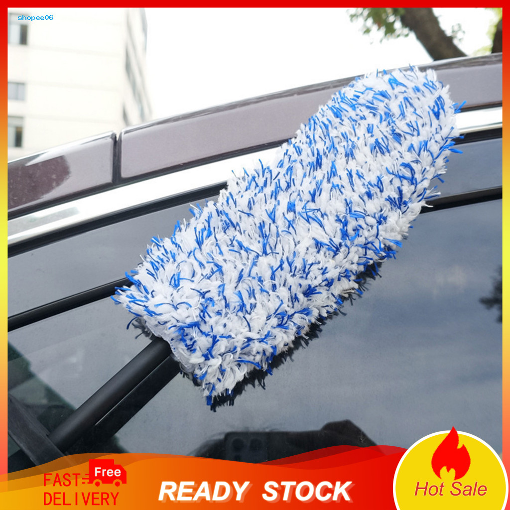 Wheel Cleaning Tool 42cm Microfiber Tire Brush Soft Synthetic Fiber Rim Cleaner Multi-functional Car Wash for Easy Dirt