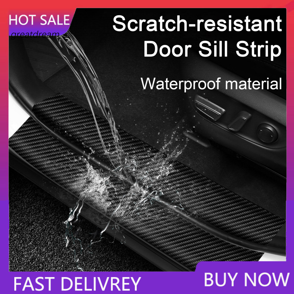 Car Door Sill Strip Protective Carbon Fiber Protector Universal Anti-scratch Welcome Pedal Film Sticker Dirt-resistant f