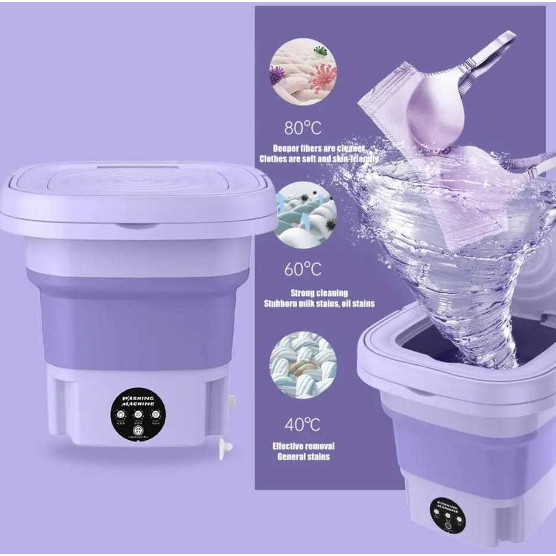 Mini máquina de lavar roupa  dobrável portátil moderna de lavar automática roupa interior viagem novo geracao