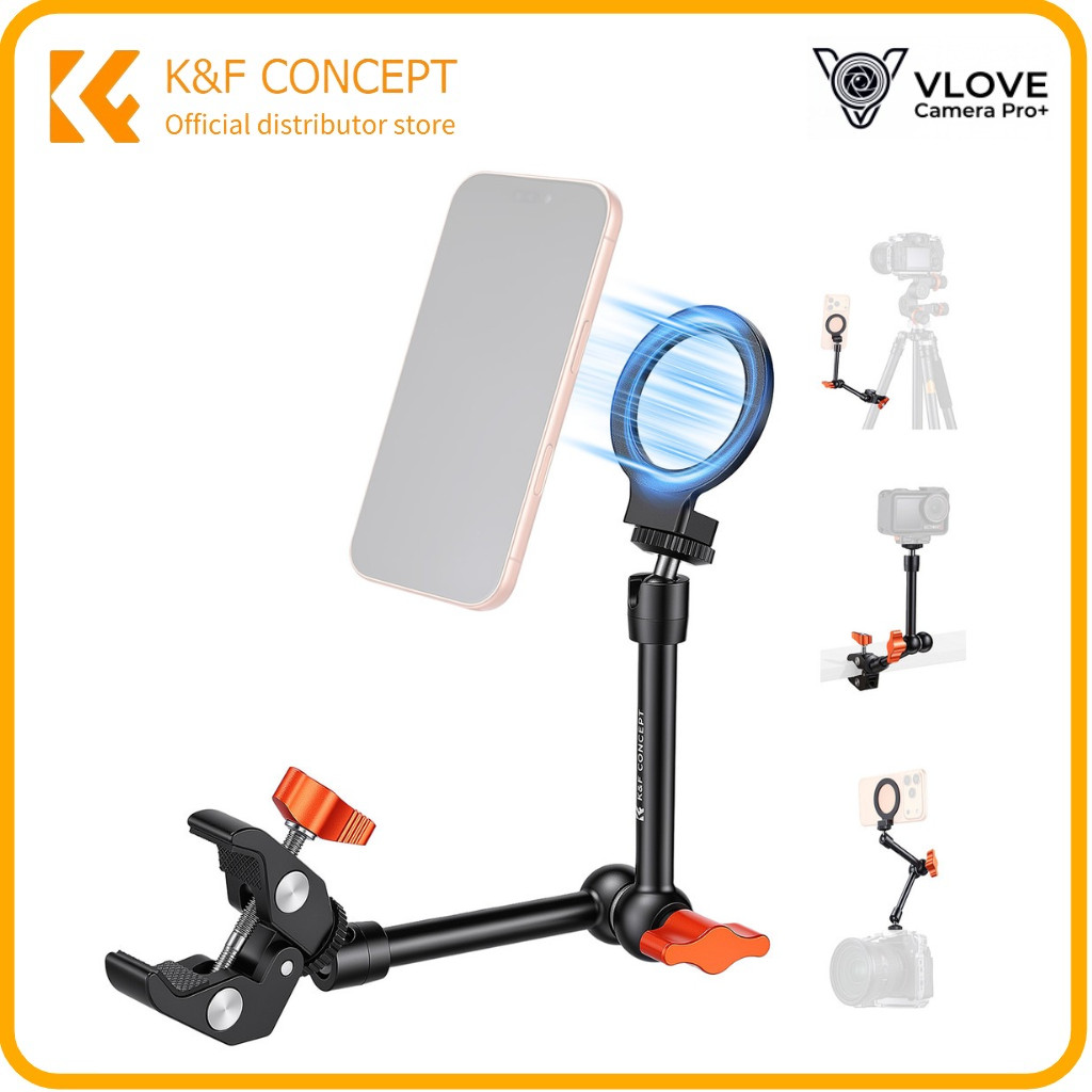 K & F Concept TQ51 Kit De Braçadeira De Braço Mágico Dobrável De 9.8 