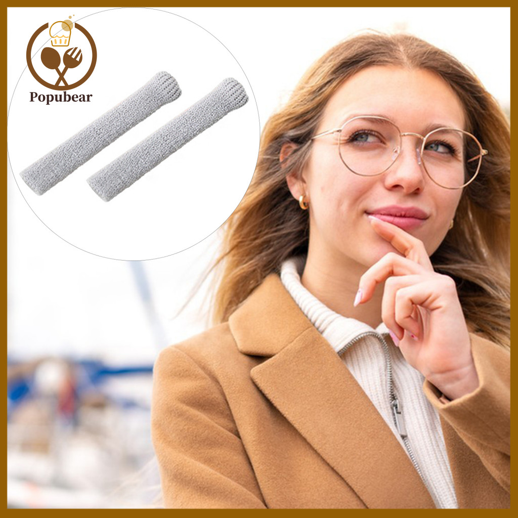 Ear Pain Relief for Glasses Wearers Anti-slip Temple Tips 3 Pairs Eyeglasses Sleeve Retainer Comfortable Knitting for Se