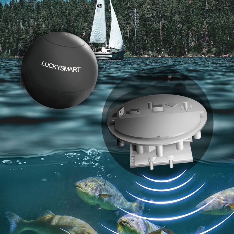 Leqi Smart Sonar Fish Finder Leve Fácil de Transportar Pesca Selvagem Tecnologia Preta Sem Fio Modelo de Telefone Móvel