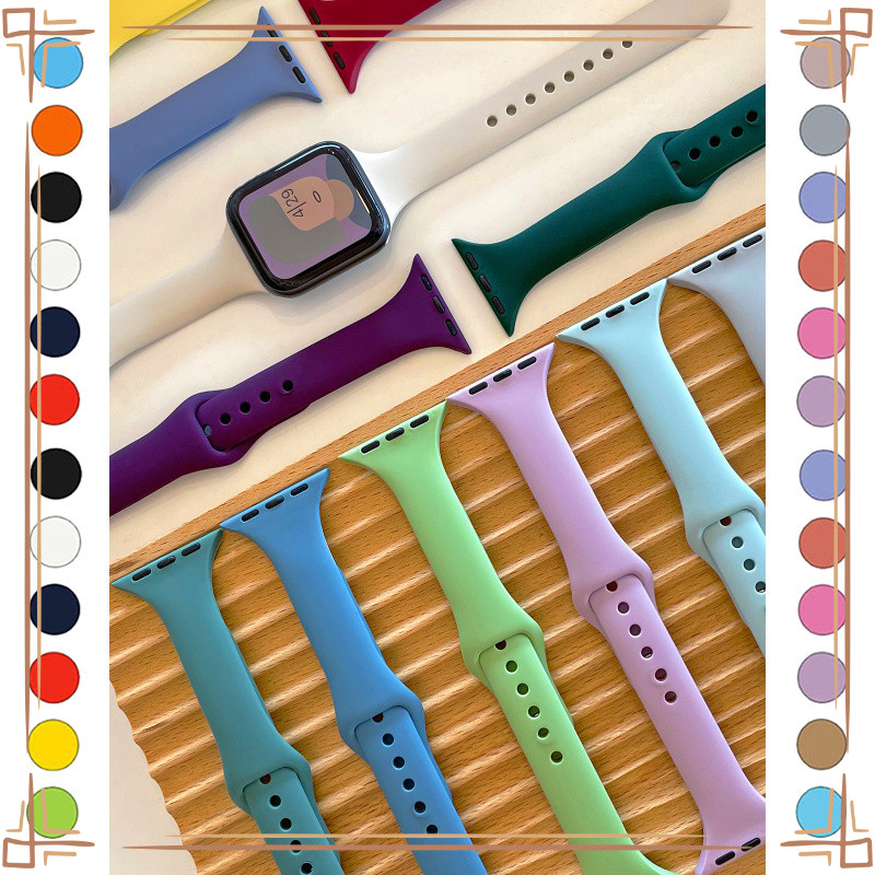 Adequado Para Todas As Séries Apple Watch ; Pulseira De Relógio De silicone Leve E Fina . Compatível Com Ultra2 , Ultra1