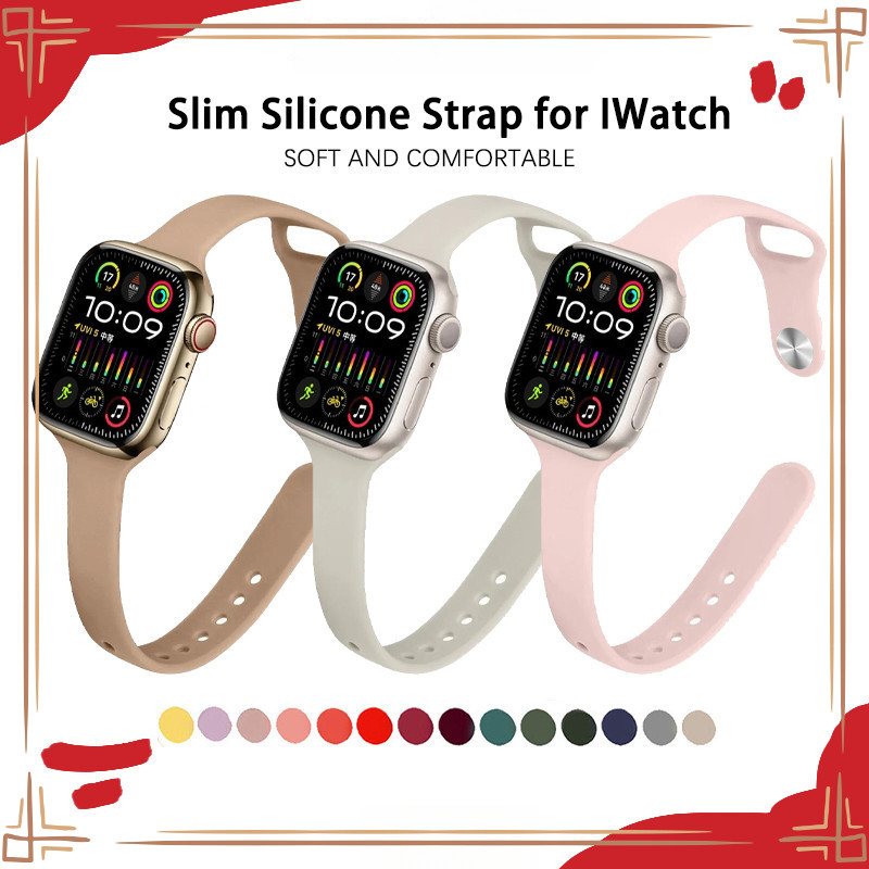 Pulseira De Relógio De silicone Ultrafina Compatível Com Todas As Séries Apple Watch . Adequado Para Ultra2 , Ultra1 , S
