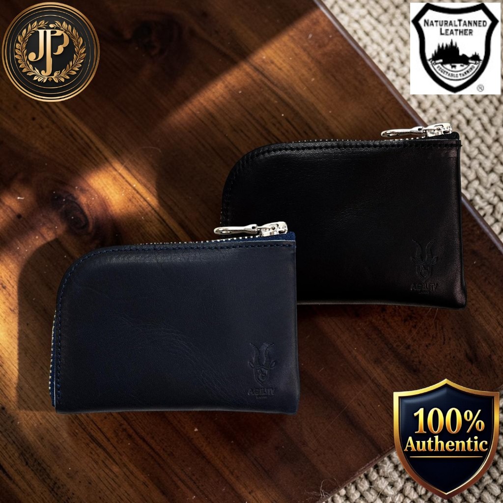 [AGILITY] affa Argent II Mini Wallet, Compact Minimalist Genuine Leather Coin Purse