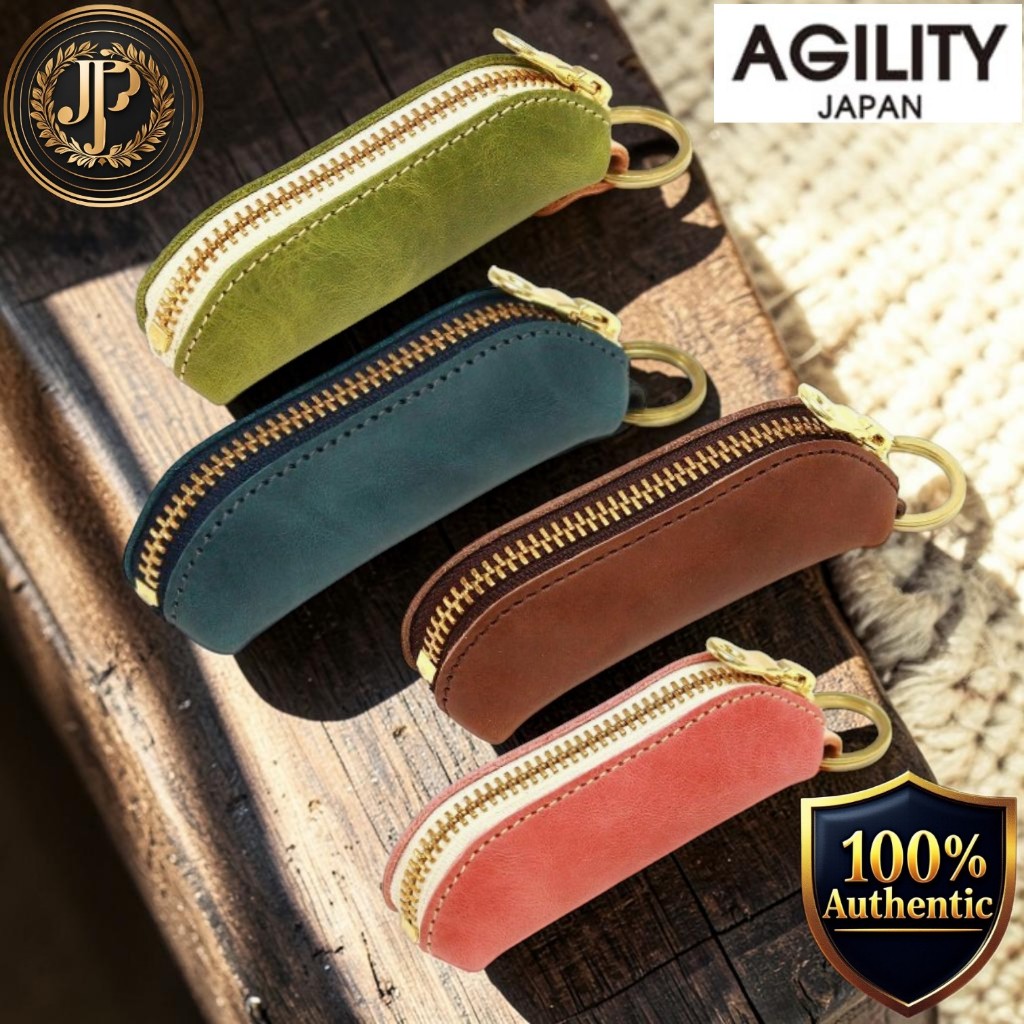 [AGILITY] affa Eclair Genuine Leather Coin Case, Vertical Slim Minimalist Coin Purse