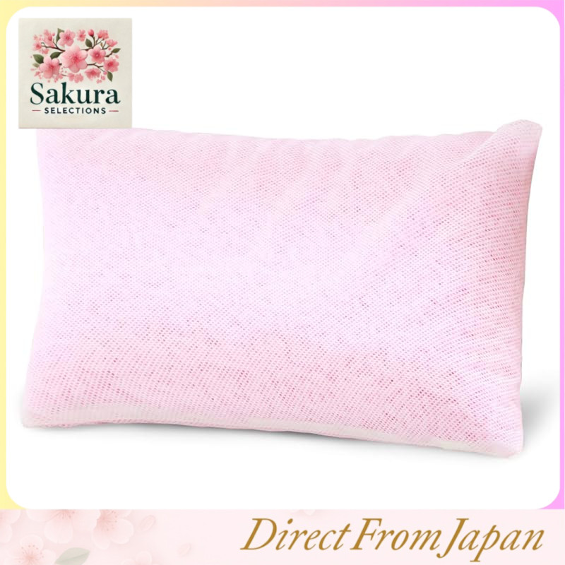 Travesseiro Iris Plaza, fabricado no Japão, com altura ajustável, respirável, tecido macio, baixa emissão de poeira, adapta-se suavemente à cabeça e ao pescoço, lavável na máquina, menos propenso à retenção de calor, em tela, tamanho M, rosa.