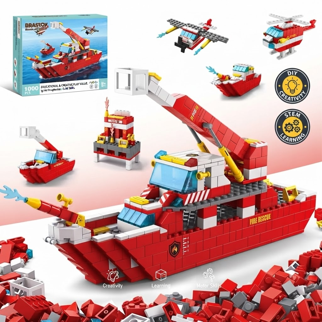 1000-piece multifunctional building block set | Vehicles / Rocket / Tree House