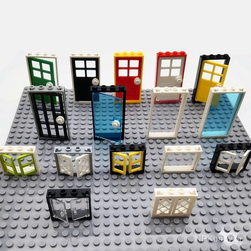 MOC House Doors Windows Building Blocks Peças City Friends Blocks Brinquedos Marca Compatível Montar Brinquedos para Men