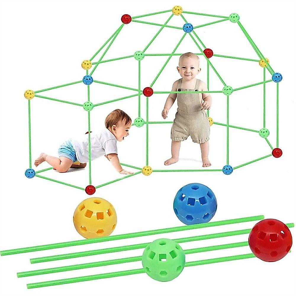 Blocos De Construção De Forte , Castelos 3D Play House Building Forts Toys , Montar Kit De Tijolos De Barraca De Brinque