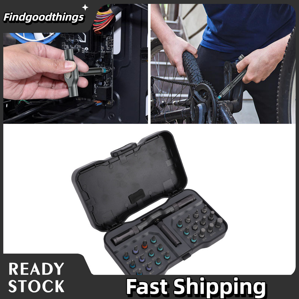 Findgoodthings-br Conjunto de chave de fenda de catraca Yechiry 24 em 1 ímã Mini ferramenta de reparo multifuncional