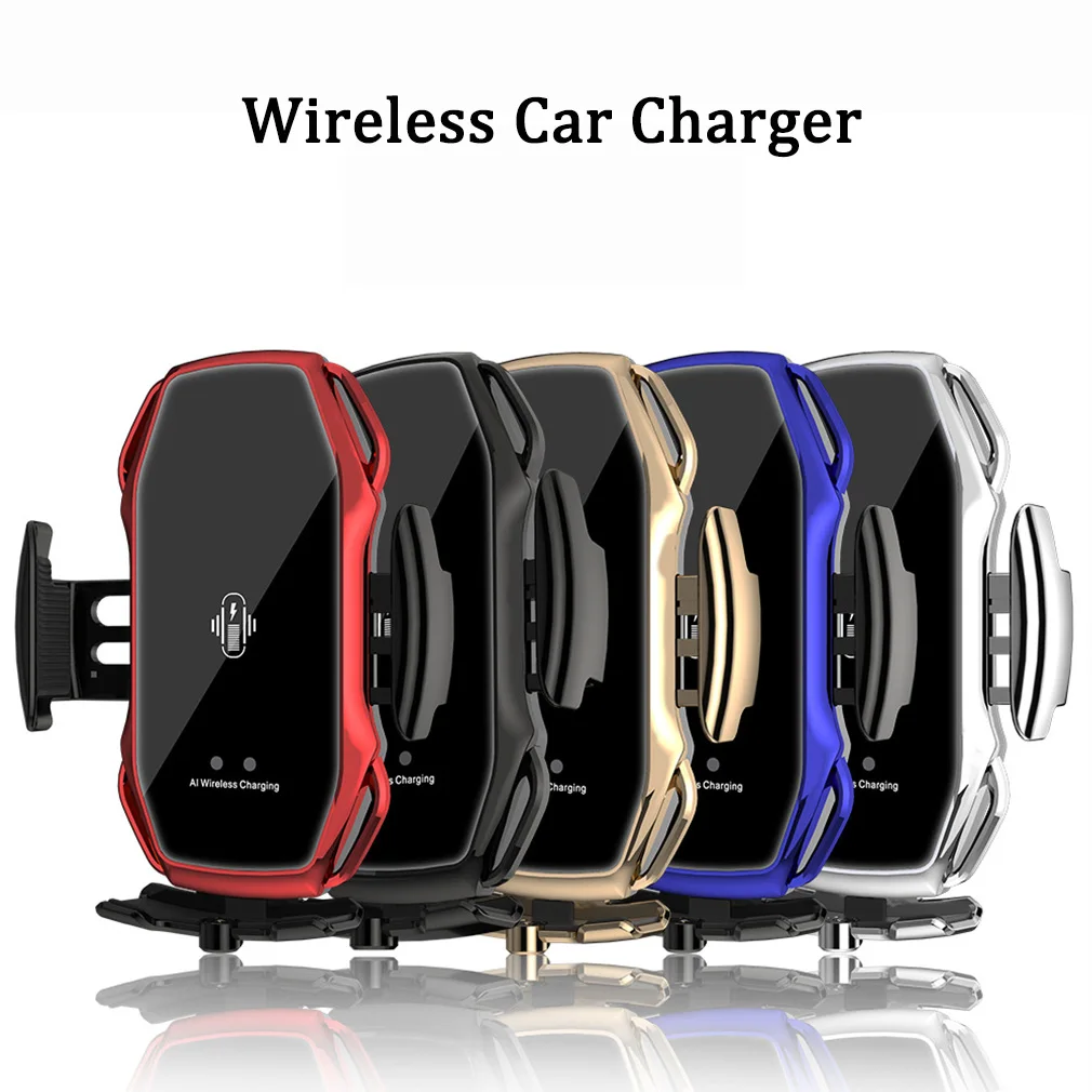Universal A5 15W Wireless Car Charger Automatic Clamping Fast Charging Phone Holder Mount Car for iPhone Huawei Samsung Xiaomi