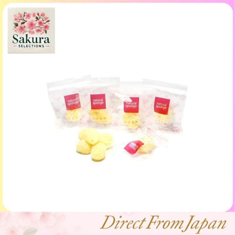 [Conjunto de 10] Mini Esponjas Marinhas Naturais HOKUTO (Pequenas) - Produtos de Higiene, Esponjas para Uso Profissional, Embaladas Individualmente, com Fecho Ziplock, Absorventes, Limpeza Facial, Aplicação de Base, Cuidado com Áreas Delicadas